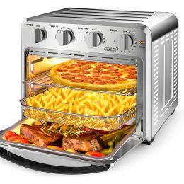 Chef Air Fryer Toaster Oven Combo;  4 Slice Toaster Convection Air Fryer Oven Warm;  Broil;  Toast;  Bake;  Air Fry;  Oil-Free;  16QT